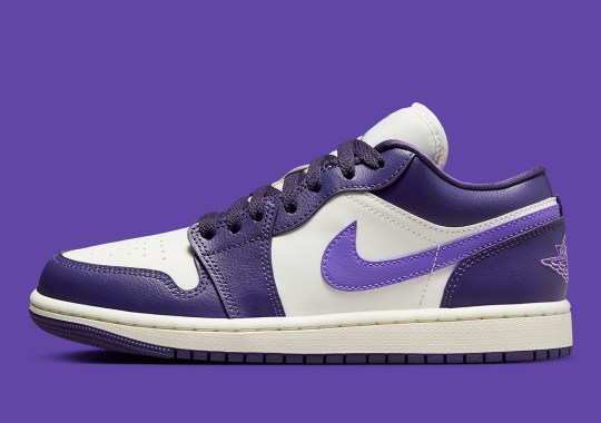 This Women’s Air Jordan 1 Low Leverages Purple And Sail