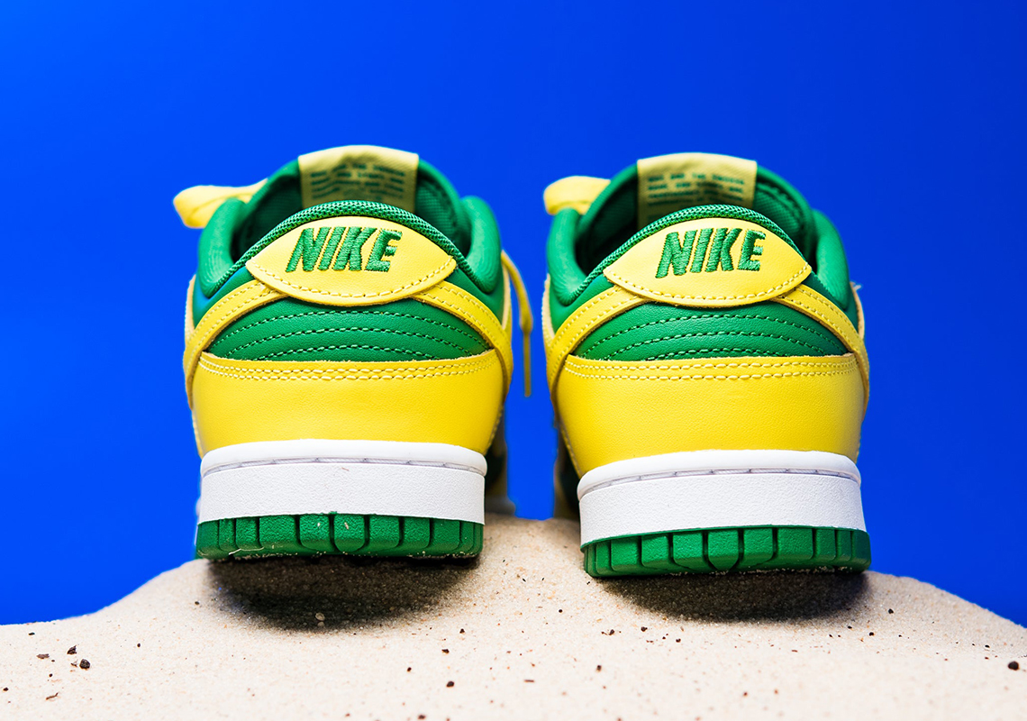 Nike Dunk Low Reverse Brazil DV0833-300 Store List | SneakerNews.com