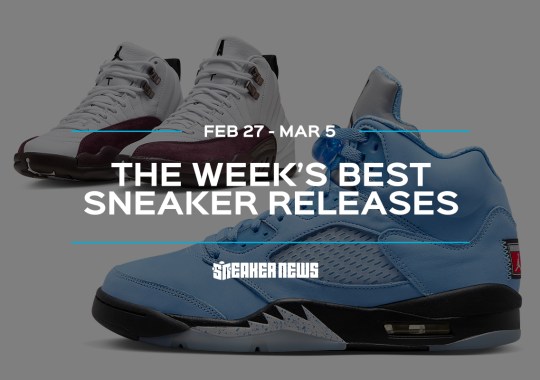 The AJ5 "University Blue" And A Ma Maniere x AJ12 "White" Headline This Week's Best Releases