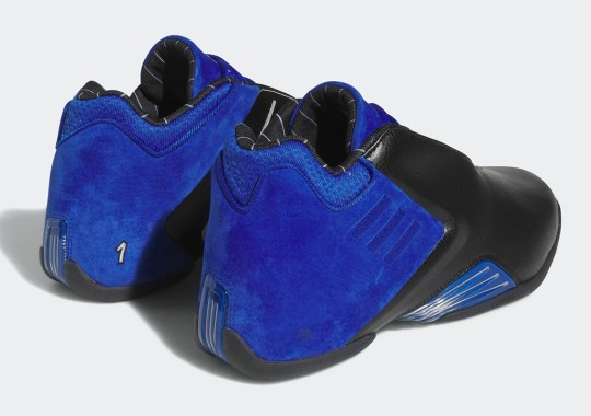 The adidas T-MAC 3 Dons “Away” Pinstripes And Blue Suede