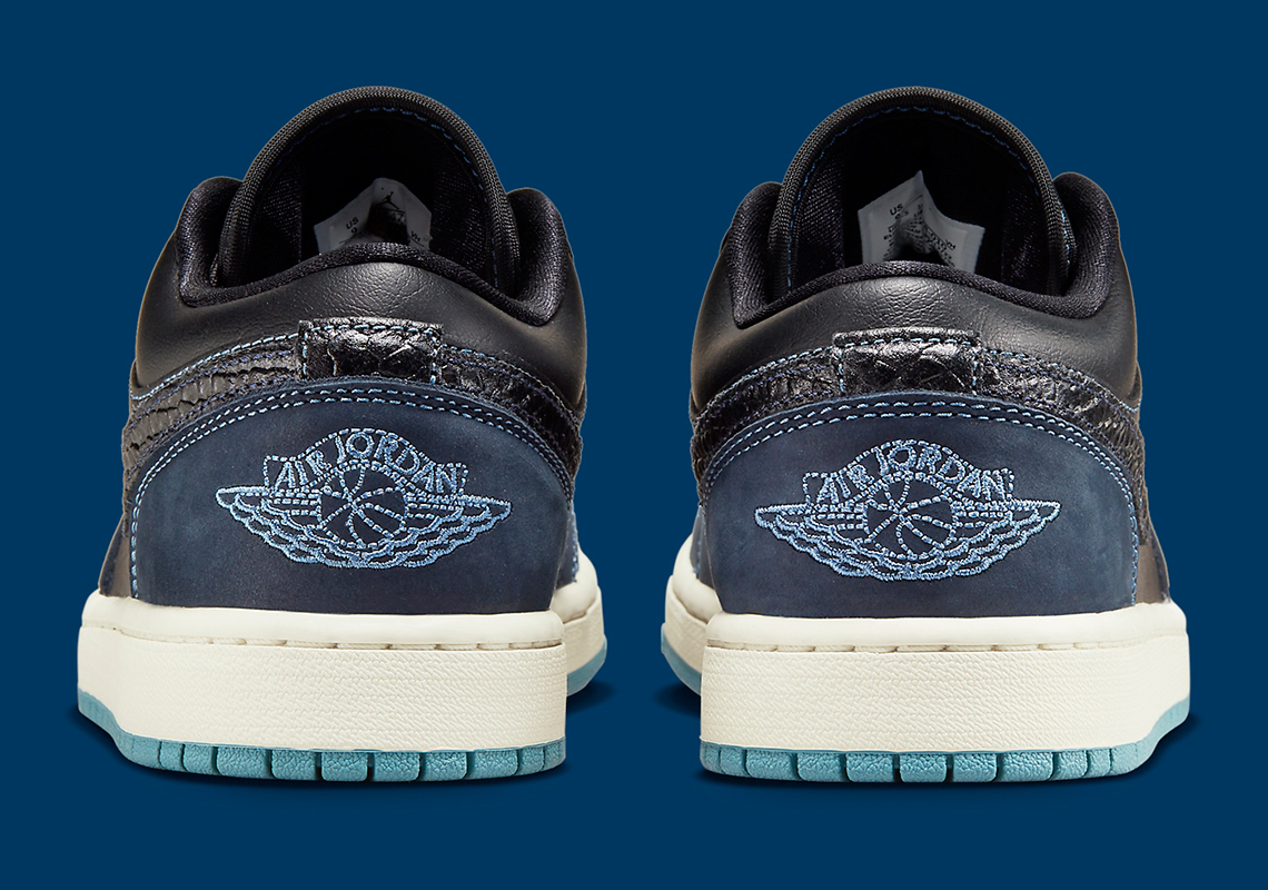 Air Jordan 1 Low Navy Black Snakeskin FJ5478-010 | SneakerNews.com