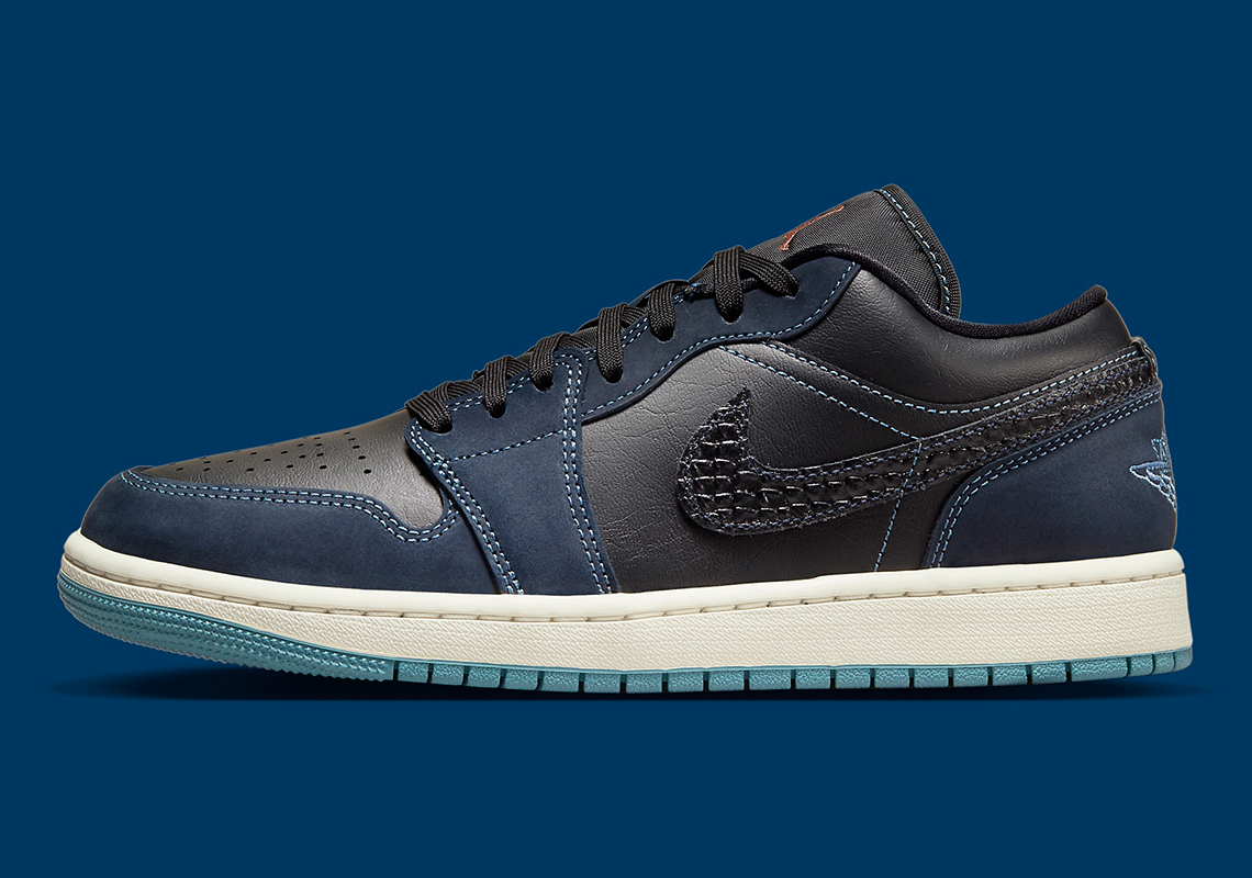 Air Jordan 1 Low Navy Black Snakeskin FJ5478-010 | SneakerNews.com