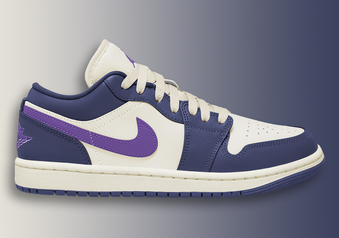 This Women’s Air Jordan 1 Low Leverages Purple And Sail