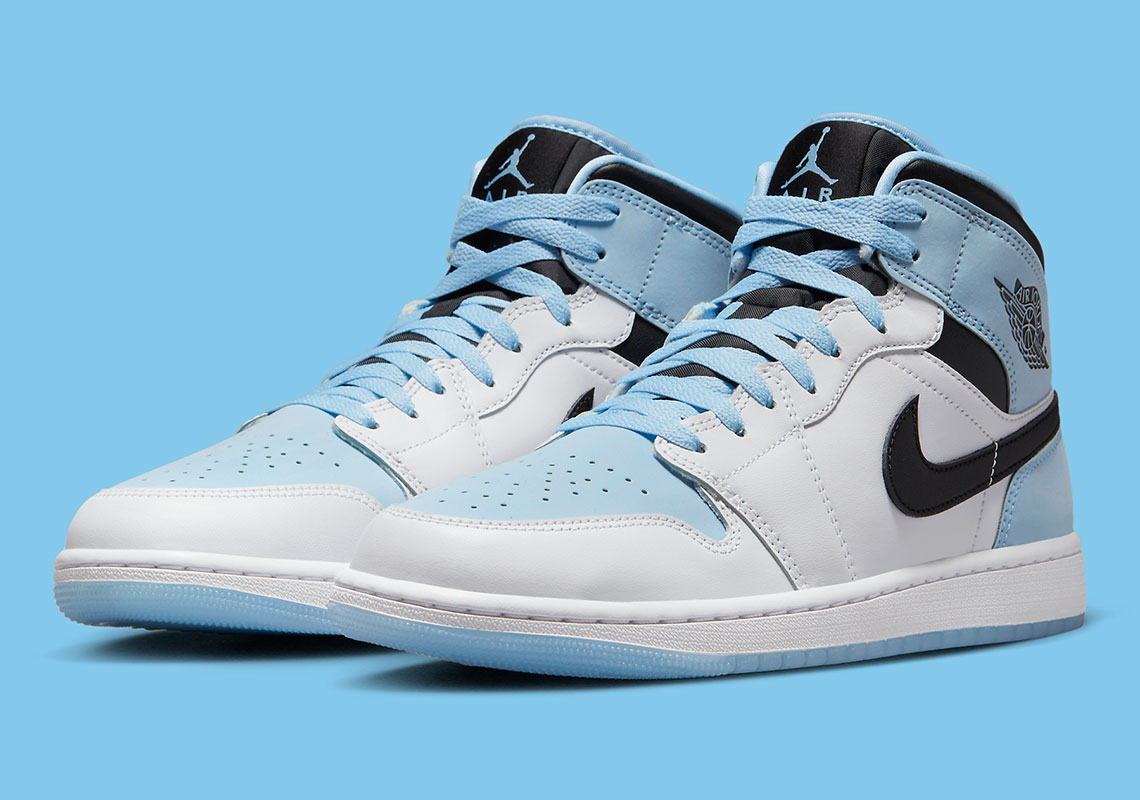 The Air Jordan 1 Mid "University Blue" Sees A Heritage-Style Color-Blocking