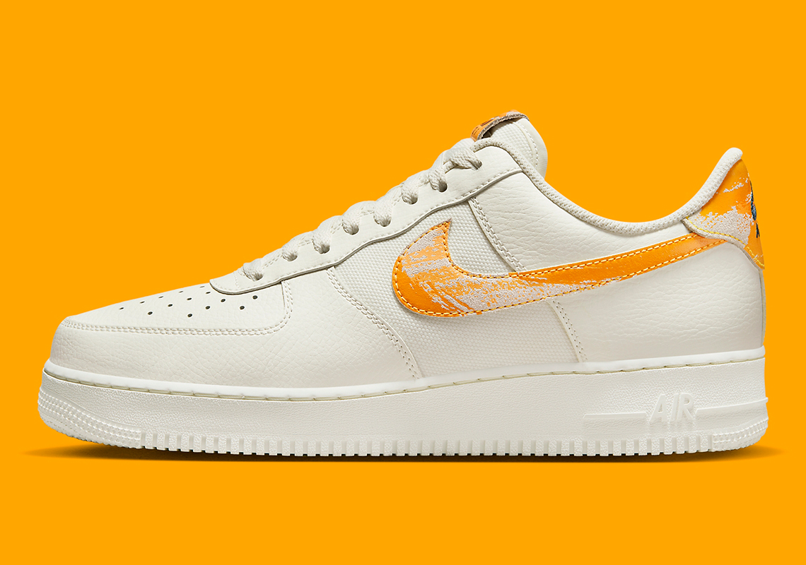 Orange Streaks Animate This Off White Nike Air Force 1 Low