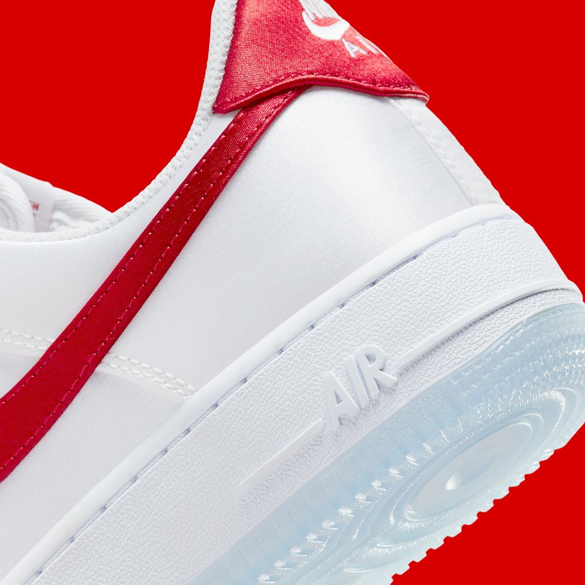 Nike Air Force 1 Low Satin White Red Dx6541 100 6
