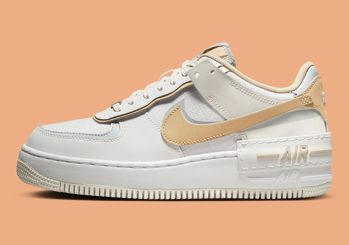 nike air force 1 low shadow white tan DV7449 100 2 1