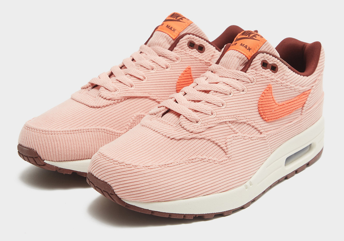 Nike Air Max 1 PRM Corduroy Coral Stardust FB8915 600 SneakerNews