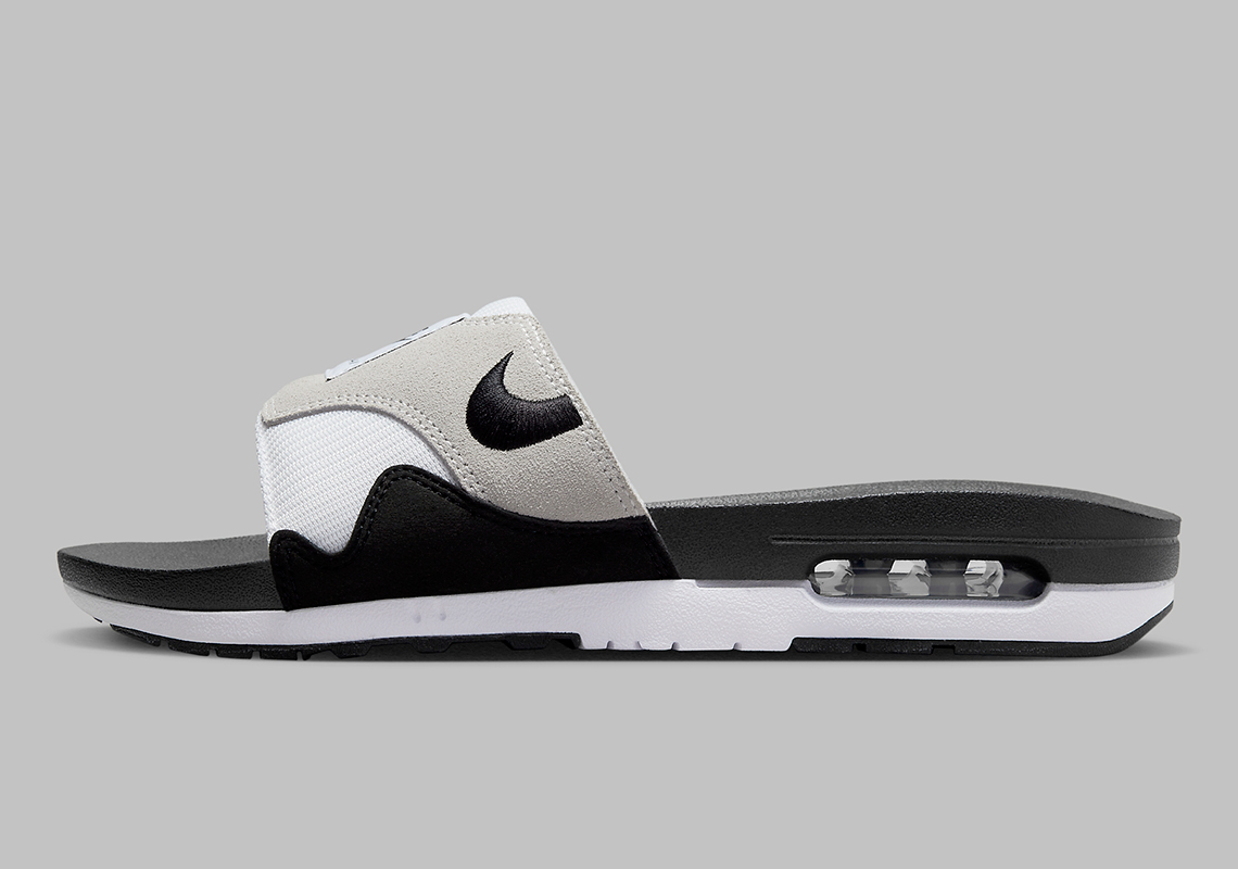 nike air max 1 slide black white 1