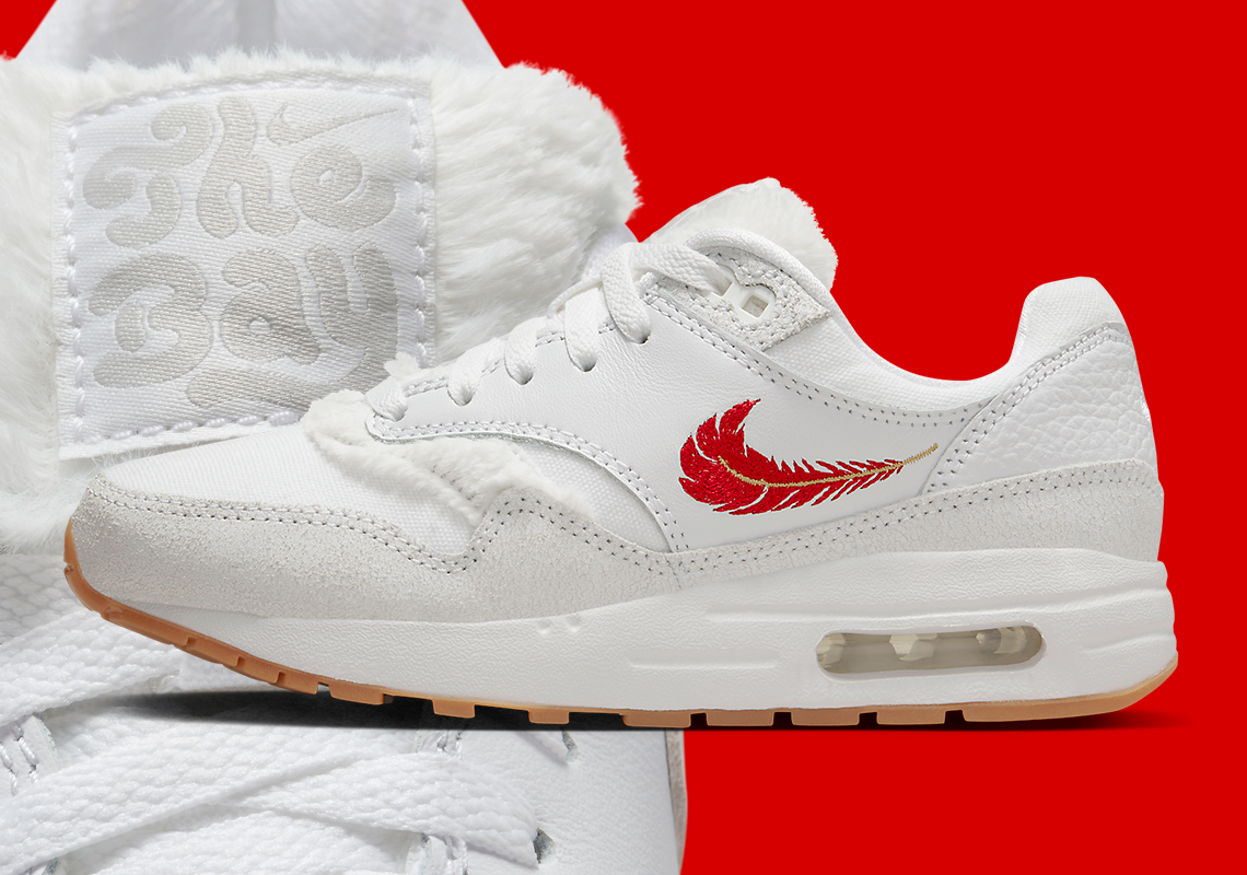 Nike air max 1 gs rood sale