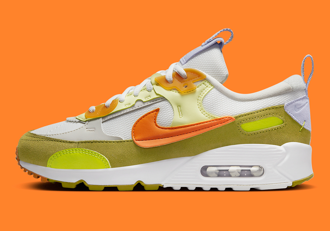 nike air max 90 futura olive orange volt FN3703 100 4