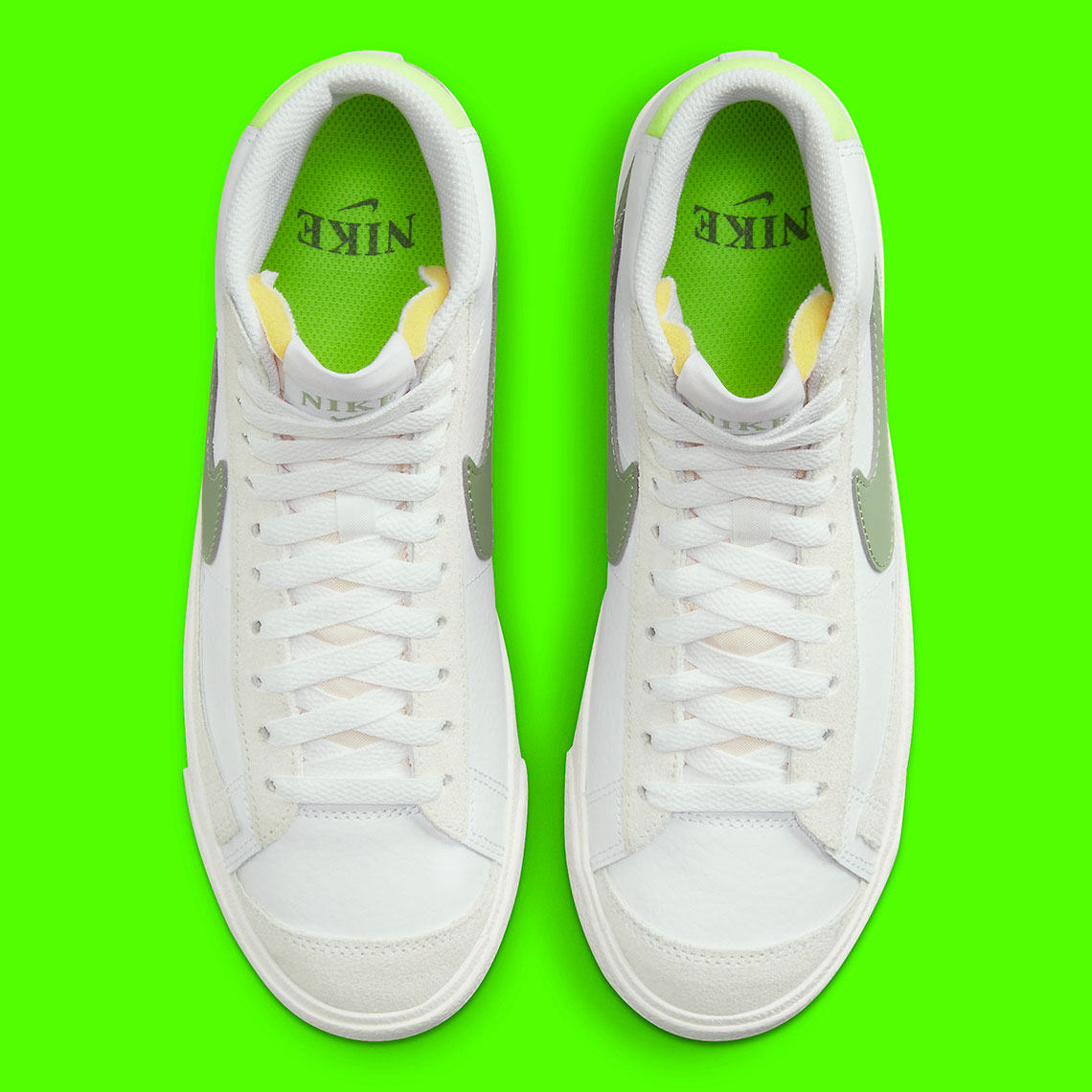 Nike Blazer Mid 77 White Green Volt Fj4740 100 8