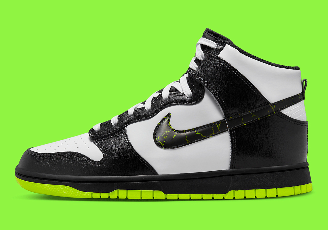 Custom Nike Dunk Low 'Multiple Swooshes' Black White Green - SoleSnk