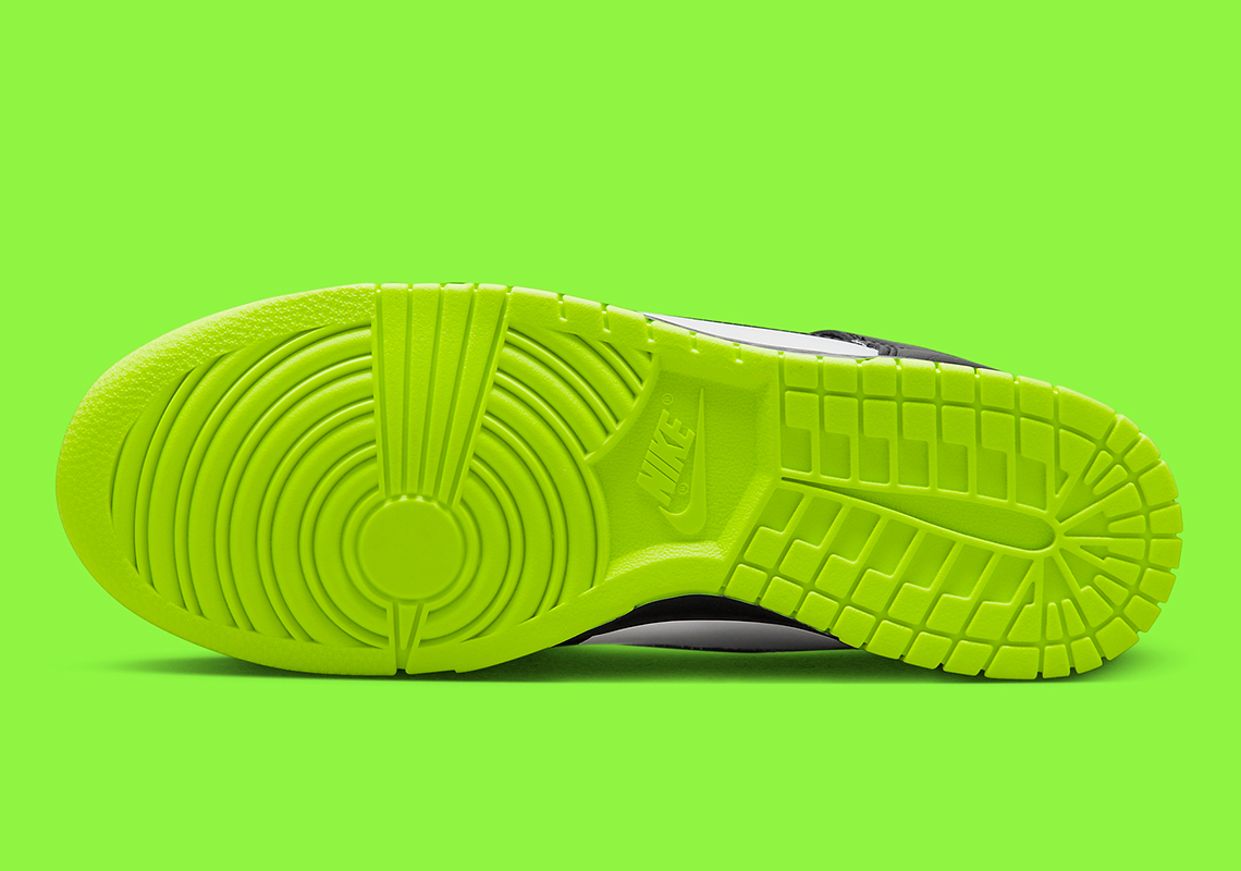 Nike Dunk High Black White Neon Electric Green Fd0732 100 4