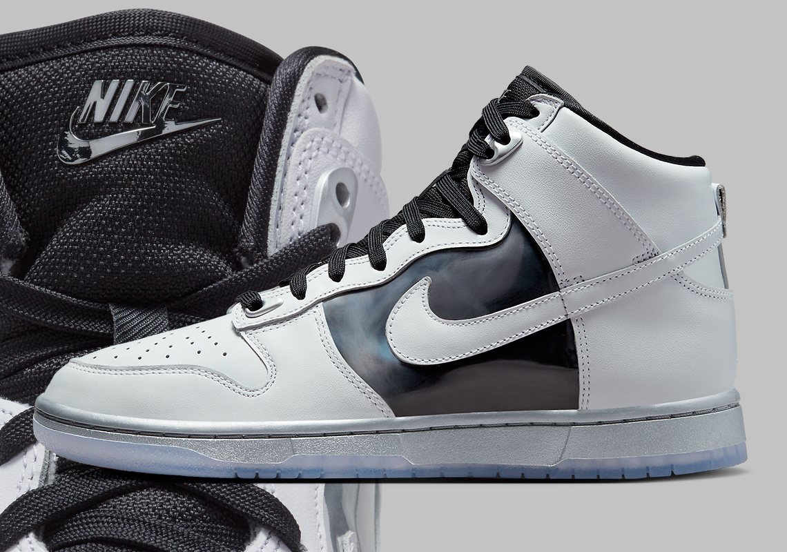 Chrome Paneling Gives The Nike Dunk High A Futurist Touch