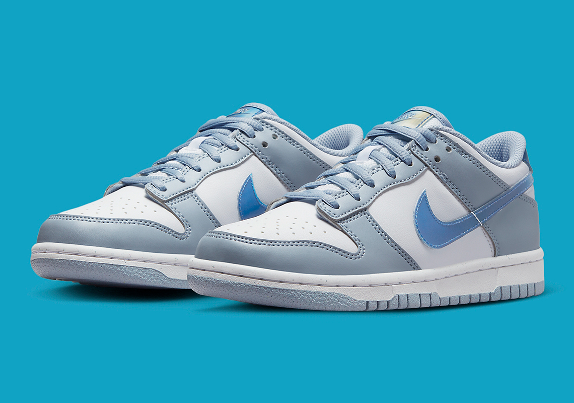 The Nike Dunk Low Shines In Lenticular Blue Detailing