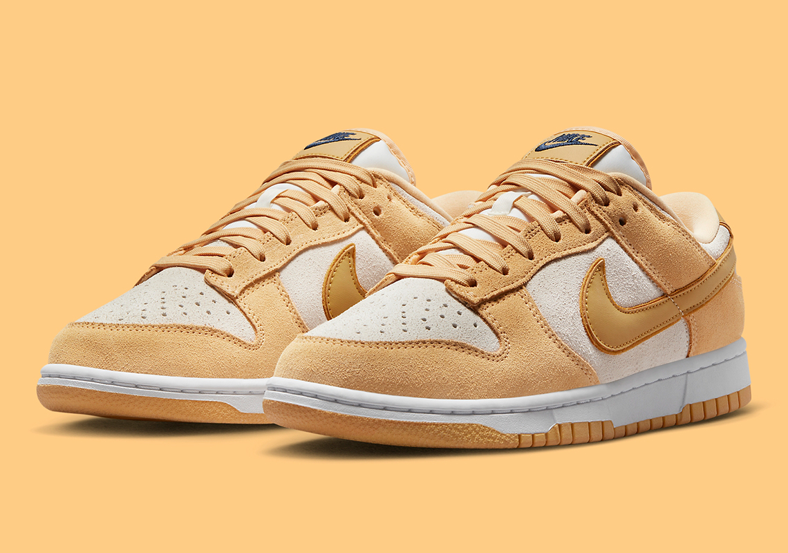 Taalkunde Toevlucht Bruin Nike Dunk Low LX "Gold Suede" DV7411-200 | SneakerNews.com