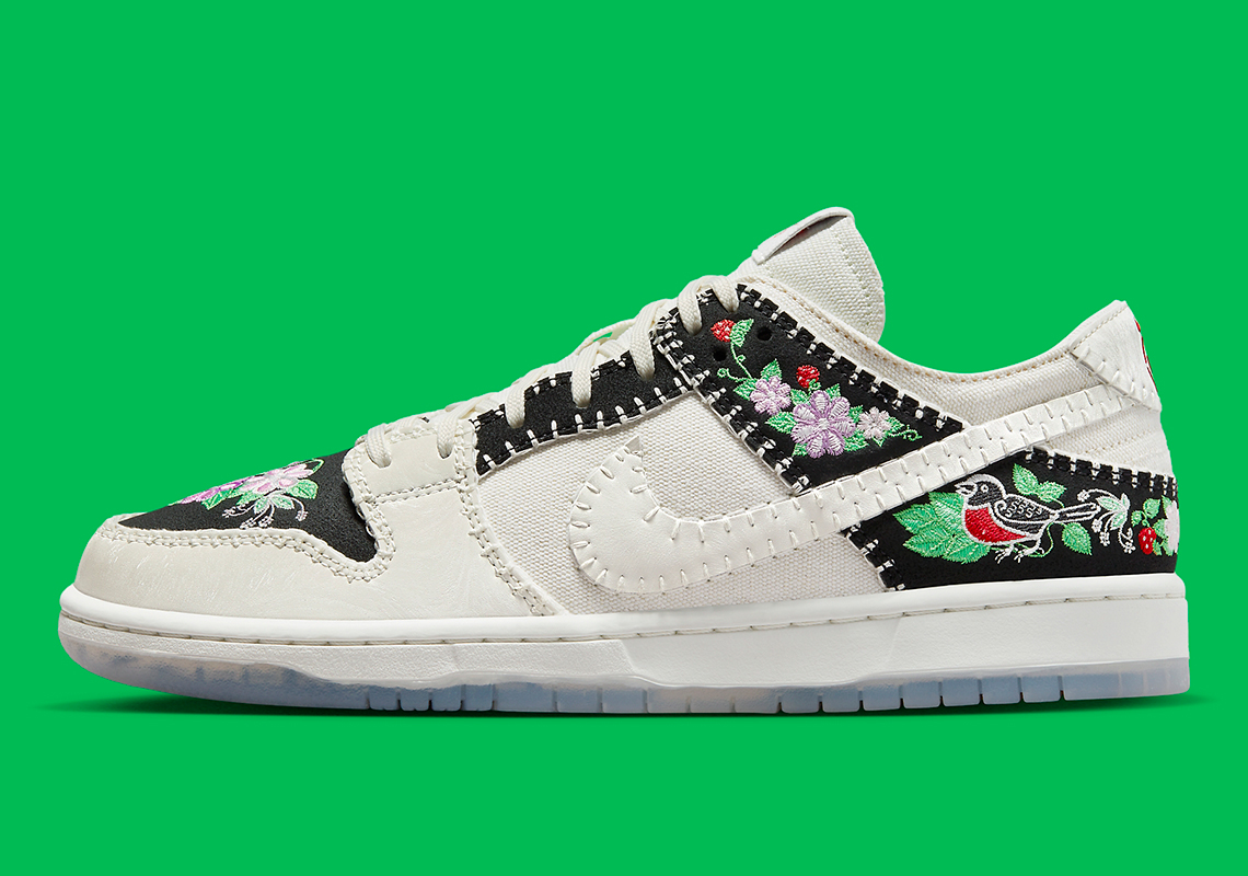 The Nike SB Dunk Low N7 Decon Pack Features Floral Patterns - Sneaker News