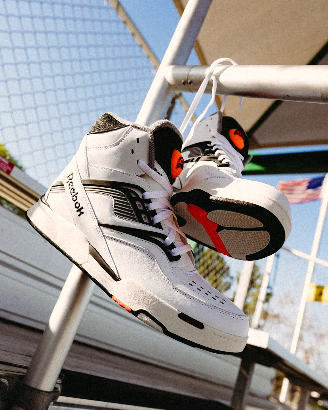 Silver hotsell reebok pumps