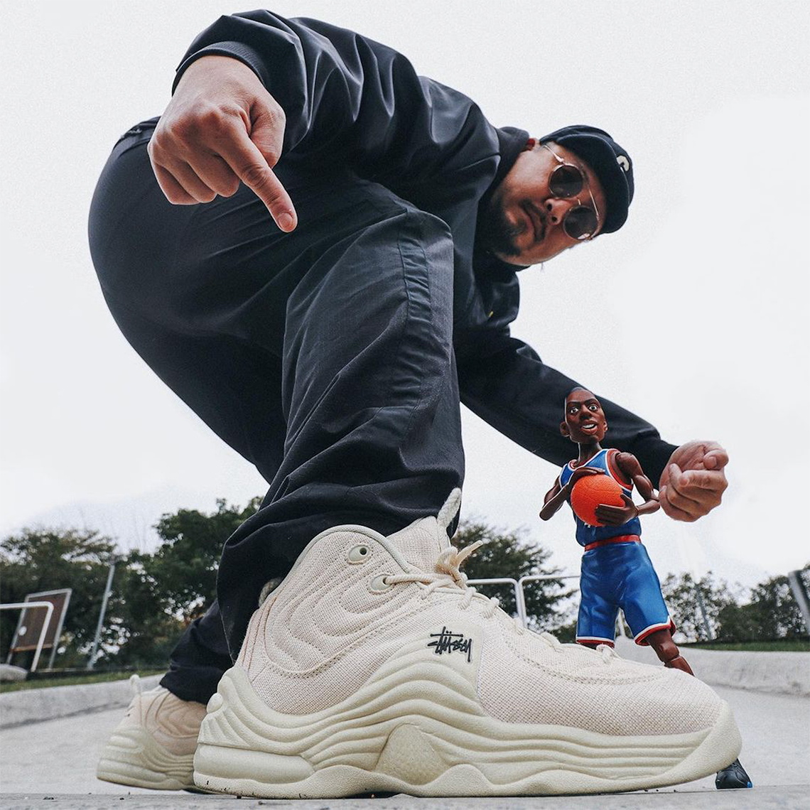 Stussy × Nike Air Penny 2 Fossil