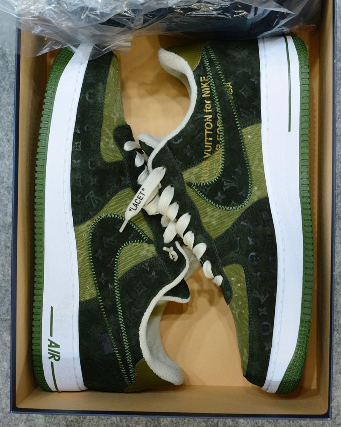 Nike, Louis Vuitton Louis Vuitton X Nike Air Force 1 Green