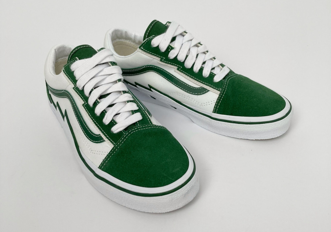 Vans old hotsell skool green white