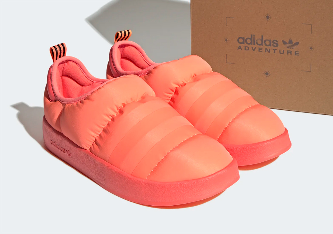 The adidas Puffylette Cozies Up In “Beam Orange”