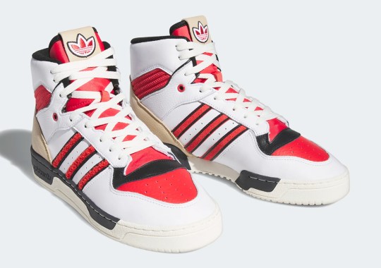 The adidas Rivalry Hi Dresses In A Vintage “Glory Red”