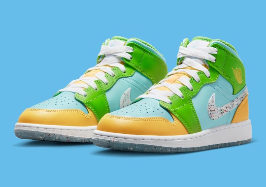 This Multi-Color off white nike jordan release info For Kids Features Recycled, Nike Grind Swooshes