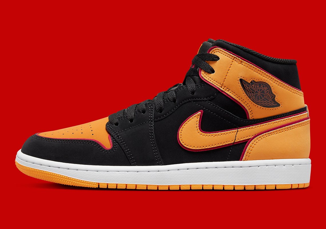 Jordan 1 mid orange sales peel