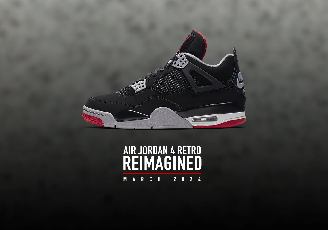 Air Jordan 4 Bred Reimagined 2024 | SneakerNews.com