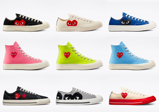 CDG PLAY And Converse Restock 22 Different Past Releases