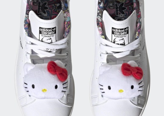 Hello Kitty's Big Head Appears On The adidas sleeve Stan Smith