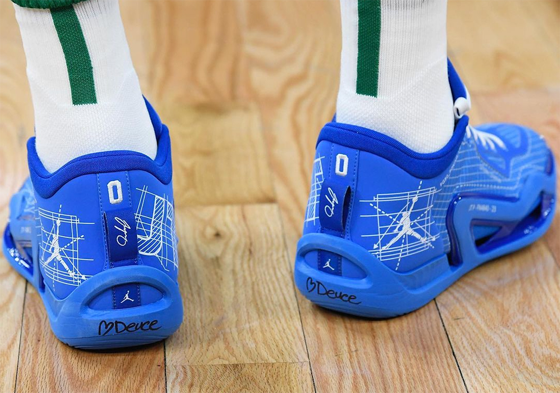 This Jordan Tatum 1 PE Gets A Blueprint Design - Sneaker News