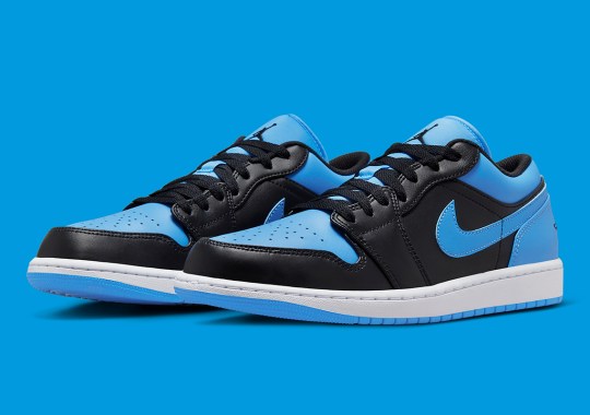 The Air Jordan 1 Low Further Celebrates The Tar Heels In Black And University Blue