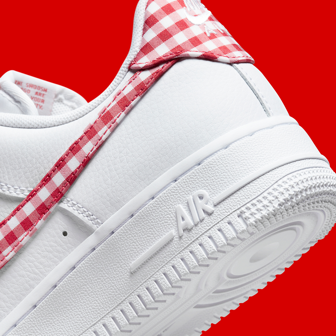 nike air force 1 low gingham red DZ2784 101 4