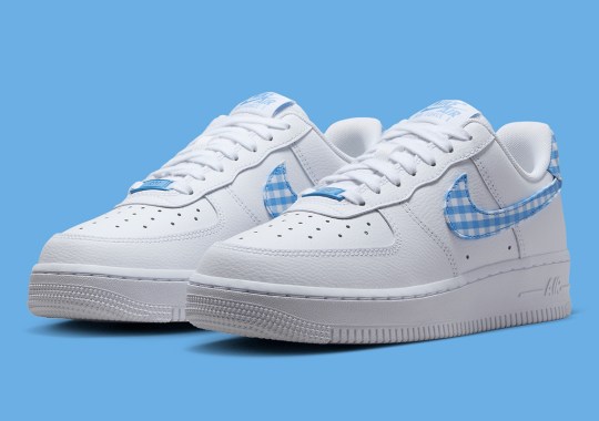 The Nike Air Force 1 Low Sets Up A Picnic In “University Blue” Gingham Plaids