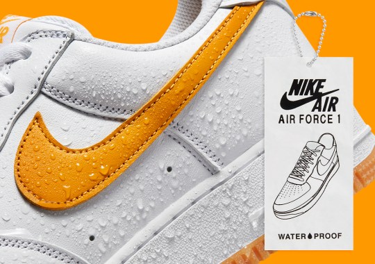 Waterproof Panels Coat The Nike Air Force 1 Low "Orange Citrus"