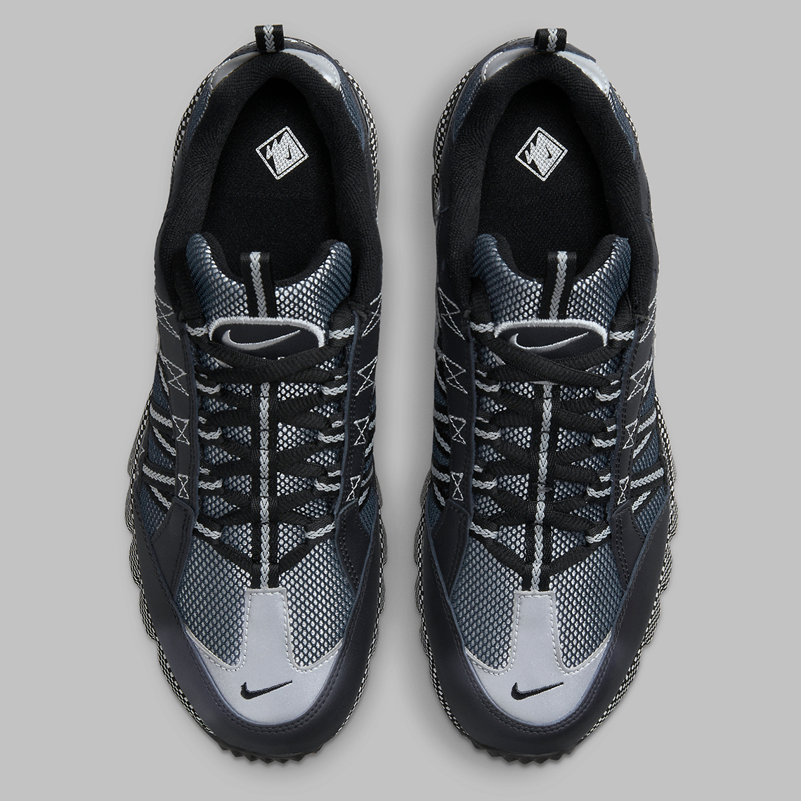 Nike Air Max 1 Canvas Premium Black Metallic Silver Fj7098 002 5