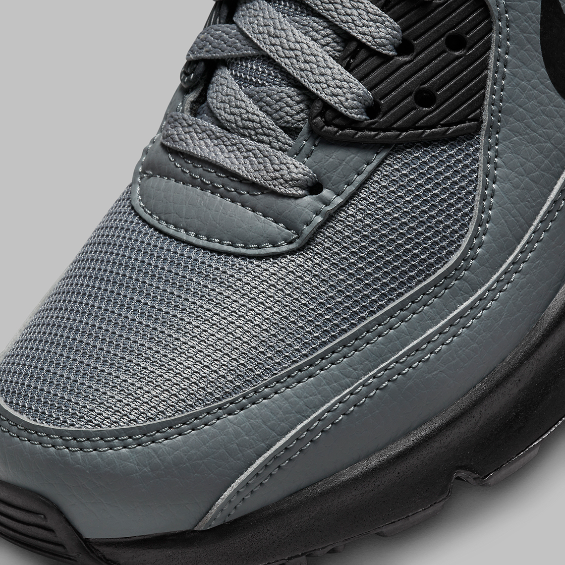 Nike Air Max 90 Gs Grey Black Multi Swoosh Fn7785 001 8