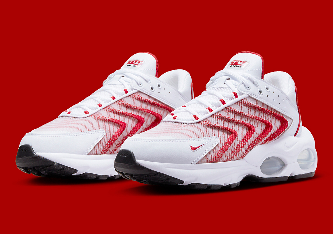 The Air Max TW Dresses In A Simplified "White/Red" Composition
