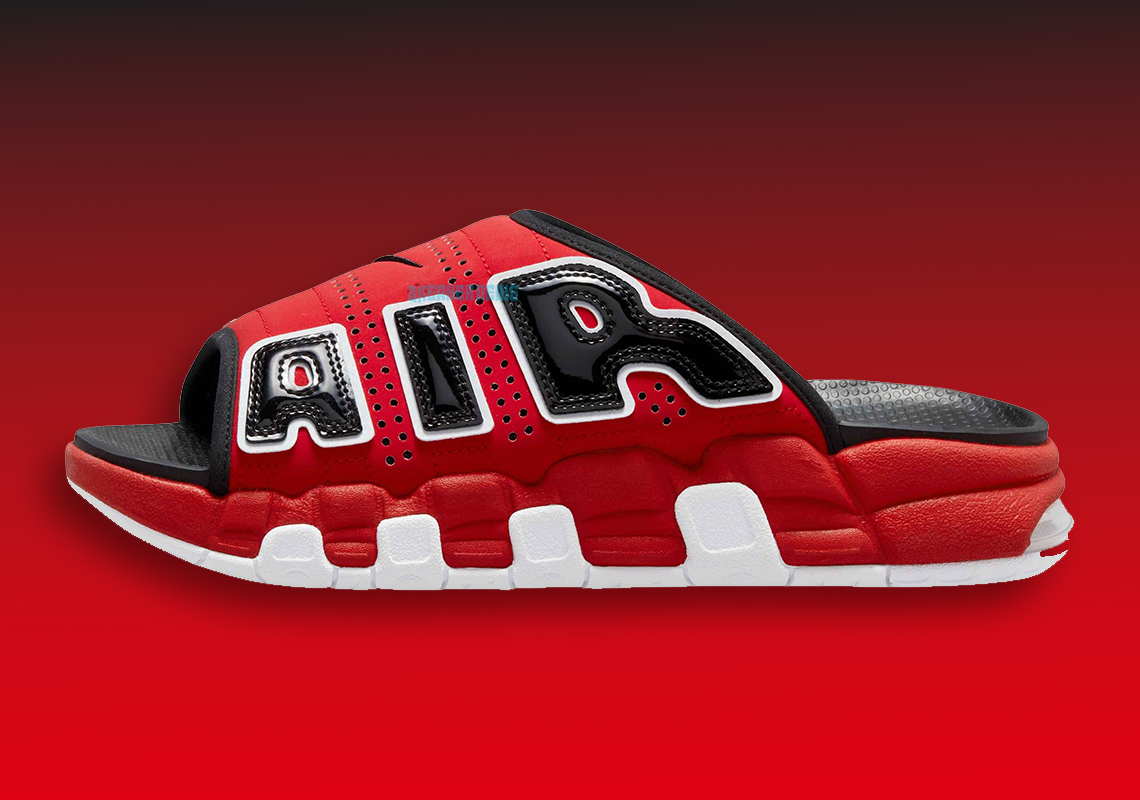 新品未試着Nike Air More Uptempo Slide Red/Black