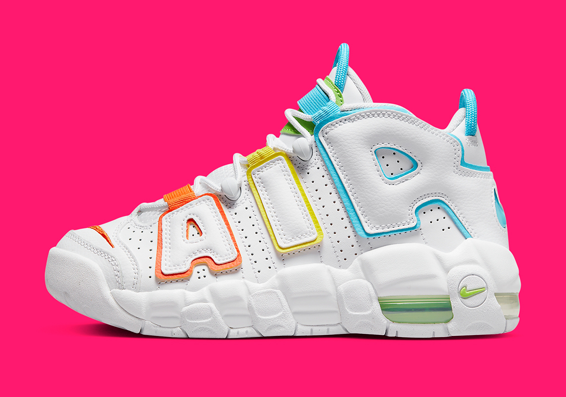 Nike Pairs White And Spring-Friendly Colors On This Kids' Air More Uptempo