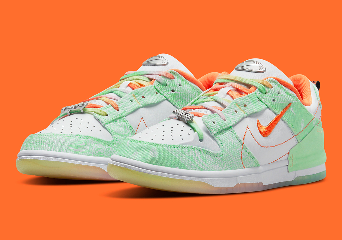 A Vibrant "Jade Ice/Total Orange" Combo Reinvigorates The Nike Dunk Low Disrupt 2