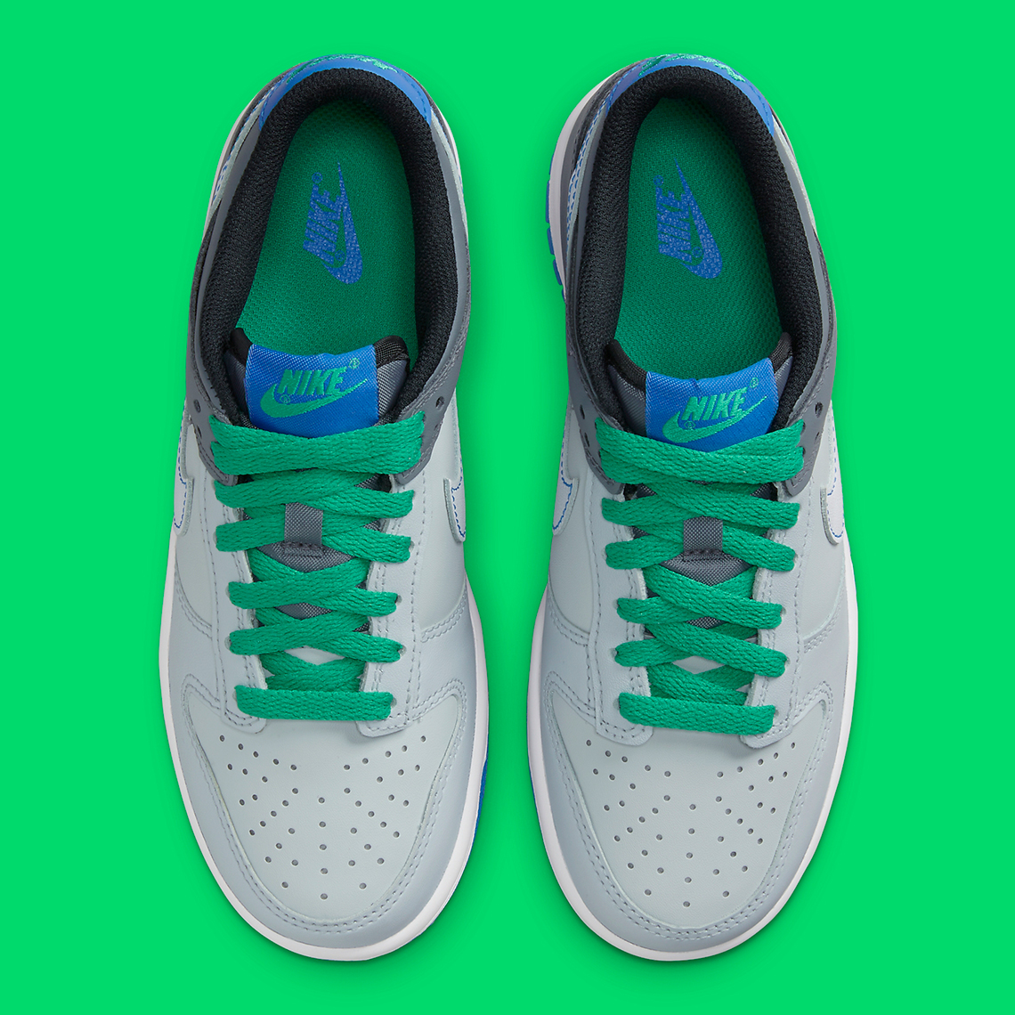 Nike Dunk Low Gs Grey Blue Green Dh9765 004 1