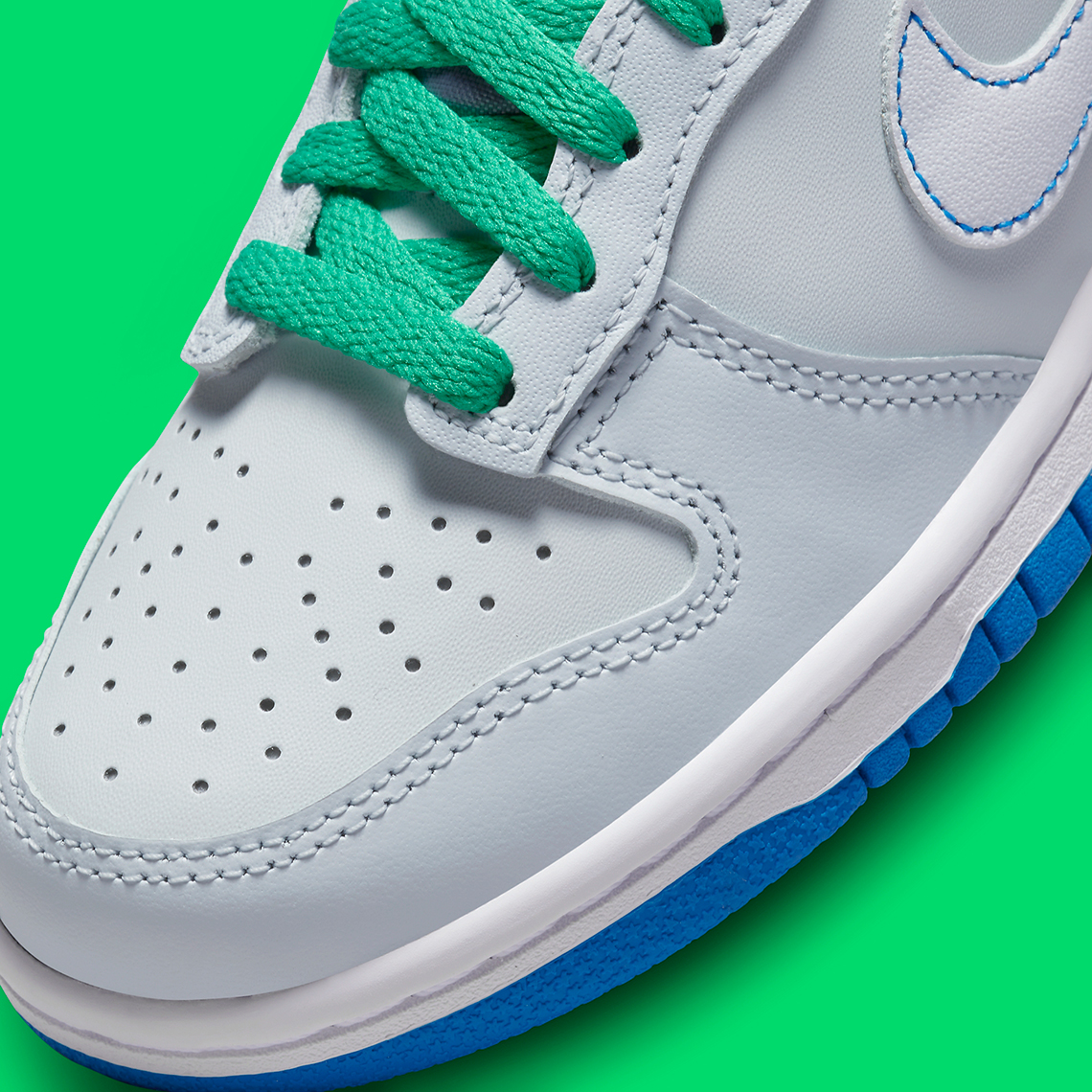 Nike Dunk Low Gs Grey Blue Green Dh9765 004 5