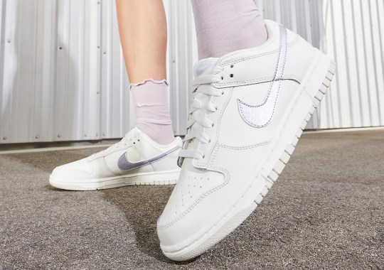 The Women's Nike Dunk Low Preps For Easter With Sail And Oxygen Purple