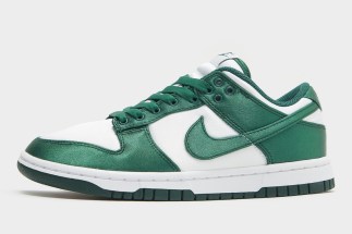 nike dunk low satin green white 1