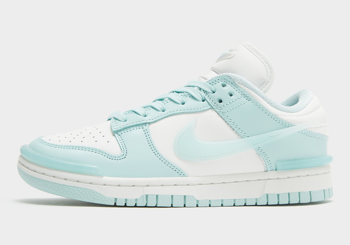 Nike The Dunk Low Flip The Old School sports a white and purple leather upper Summit White Jade Ice Dz2794 101 6