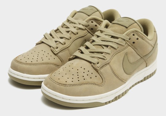 “Neutral Olive” And “Sail” Wrap This Women’s Nike Dunk Low PRM